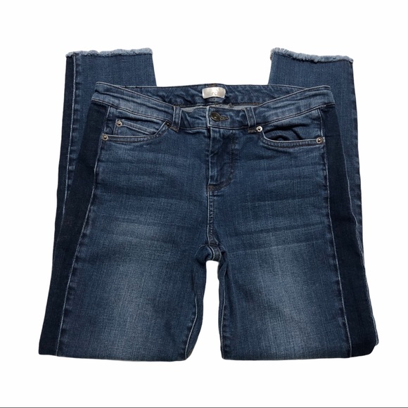 Ecru Cropped Kinney Skinny Jeans 0495 - Picture 2 of 9